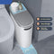 Basurero Compacto con Tapa para Baño - Contenedor de Almacenamiento Estrecho