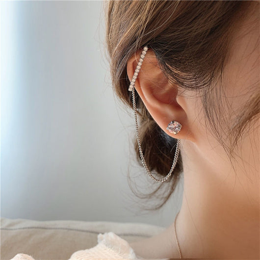 Aretes Largos Mariposa sin Perforación - Clip para Oreja Versátil y Elegante