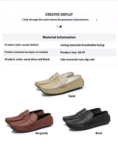 Zapatos Mocasín Beanie de Cuero Británico para Hombre - Image 10
