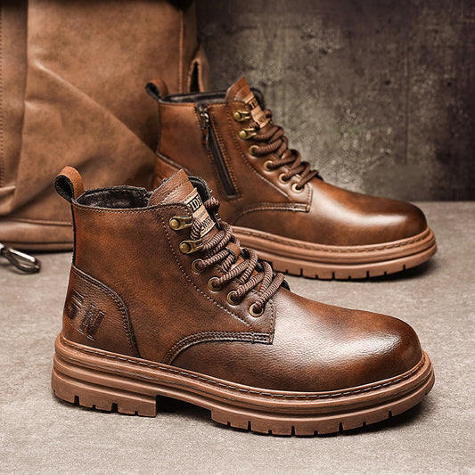 Botas de Trabajo Vintage Americano Alto Otoño Invierno