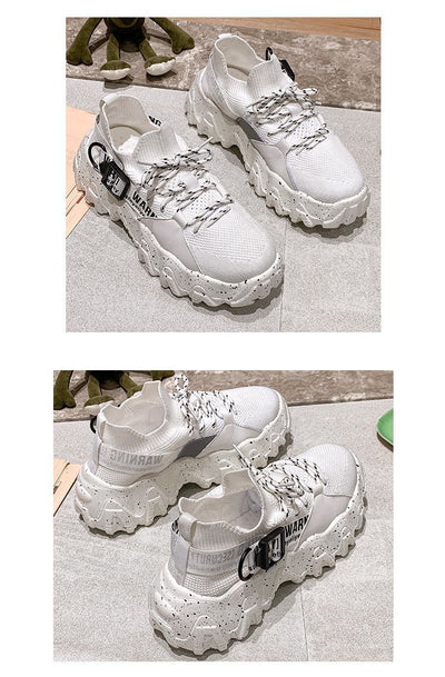 Zapatillas Deportivas Papá con Suela Gruesa y Tejido Volador - Image 13