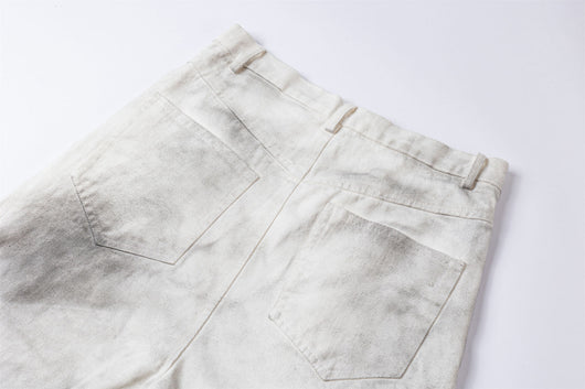 Pantalón Cargo Recto Holgado con Pliegues y Costuras Desgastadas - Image 15