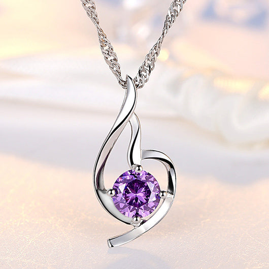 Collar de Plata 925 con Colgante Diamante - Joyería Coreana para Mujer - Image 9
