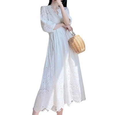 Vestido Elegante Slim con Encaje Bordado para Mujer - Image 5