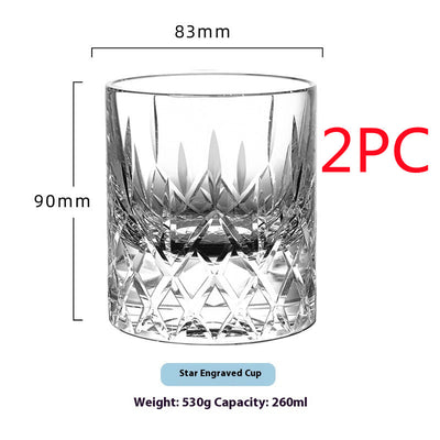 Vaso de Whiskey de Cristal Tallado a Mano - Diseño Lujo Ligero con Boca Ancha - Image 16