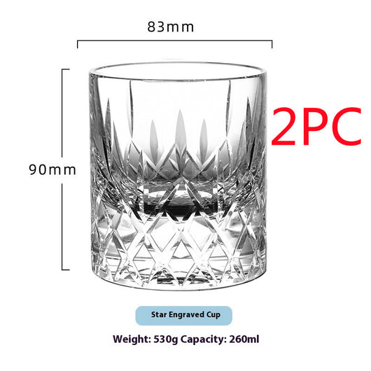 Vaso de Whiskey de Cristal Tallado a Mano - Diseño Lujo Ligero con Boca Ancha - Image 16