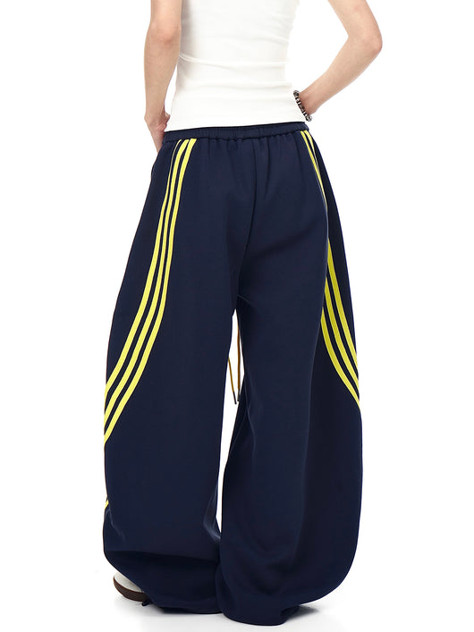 Pantalones de Chándal Cortos Retro a Rayas con Bloques de Color para Mujer - Image 8