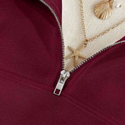 Sudadera Hoodie Holgada para Mujer en Fleece - Image 4