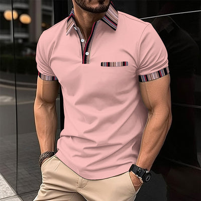 Playera Casual para Hombre con Cuello Estampado