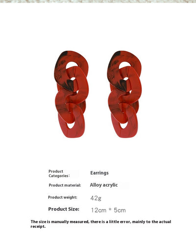 Aretes Acrílicos Grandes Elegantes de Estilo Europeo Americano - Image 8