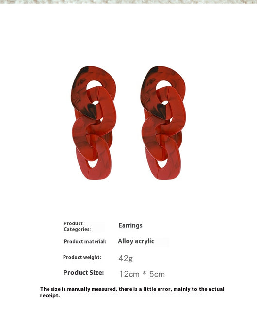 Aretes Acrílicos Grandes Elegantes de Estilo Europeo Americano - Image 8