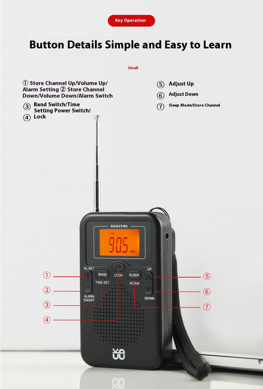 Radio Portátil FM/AM de Bolsillo con Control Estéreo - Image 9