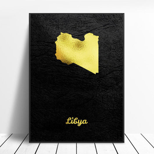 Cuadro Decorativo Mapa de Letonia Dorado para Sala de Estar - Image 4