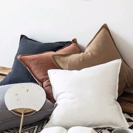 Almohada de Algodón y Lino para Sofá y Cama - Cojín Grande de Apoyo - Image 3