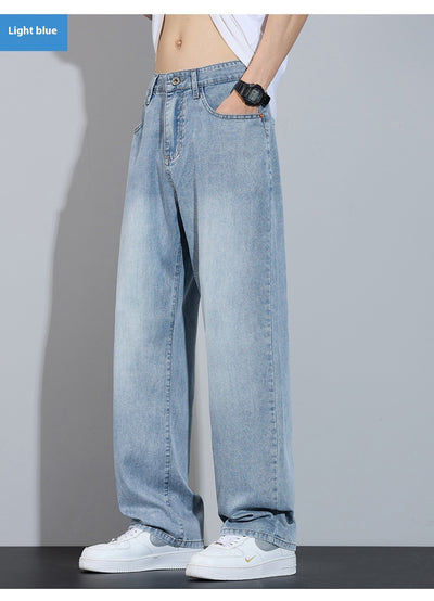 Pantalones Anchos de Seda Helada Casual Transpirables - Image 16