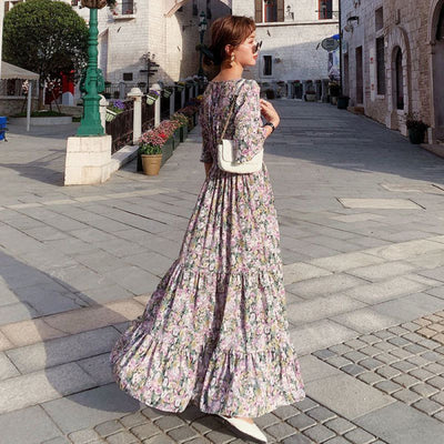 Vestido Largo Floral de Verano para Mujer Talla Grande - Image 10