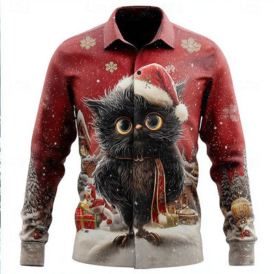Camisa Casual de Manga Larga con Solapa para Hombre - Image 7