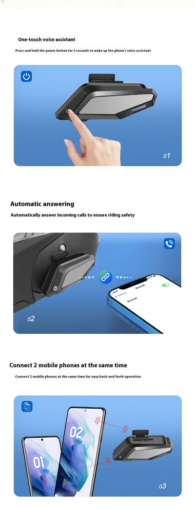 Auricular Bluetooth para Casco de Motocicleta - Image 8