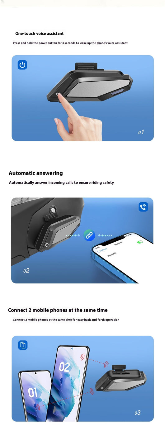 Auricular Bluetooth para Casco de Motocicleta - Image 8