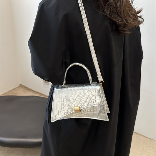 Bolso de Cuero PU Texturizado Casual para Mujer - Diseño Minimalista