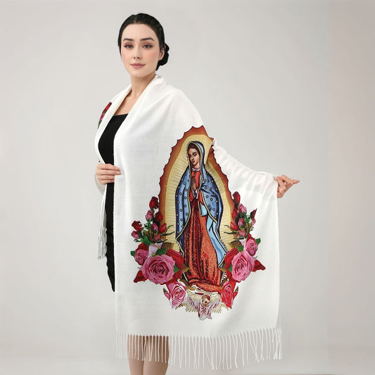 Bufanda de Cachemira Virgen Estampada para Mujer - Chal Versátil y Abrigador de Alta Calidad - Image 2