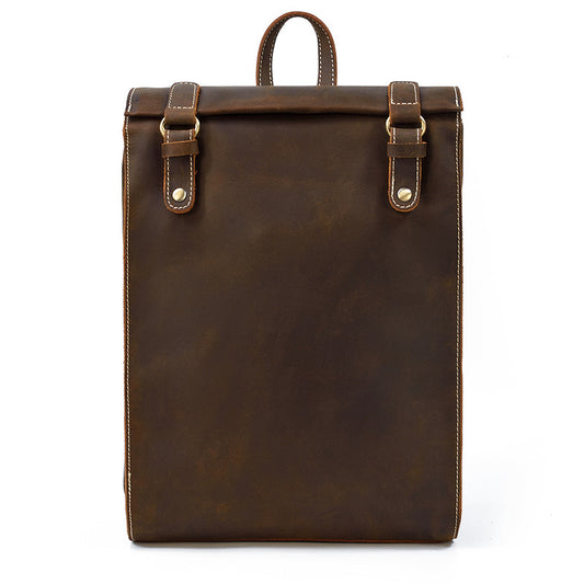 Mochila Retro de Cuero Premium para Viajes y Ocio