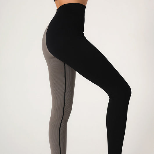 Conjunto Deportivo Ajustado con Costuras de Contraste y Tiras Acanaladas - Image 4