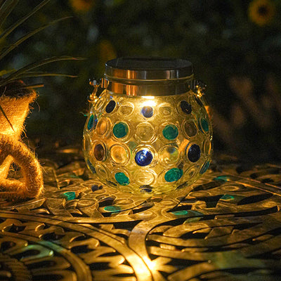 Luz Decorativa Solar Impermeable con Diseño de Onda y Puntos - Image 6