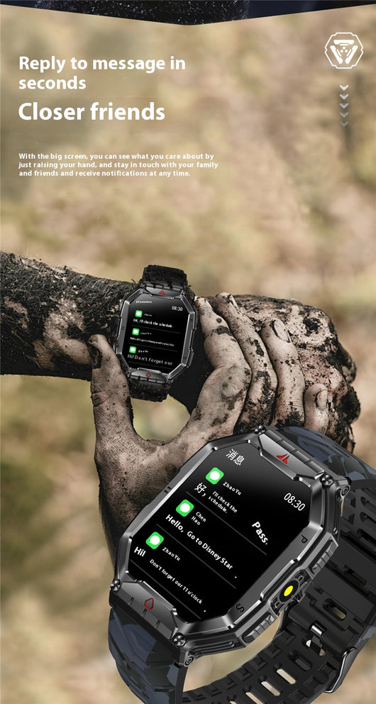 Reloj Inteligente KR82 con Llamadas Bluetooth, Monitor Cardíaco y Presión Arterial - Image 9
