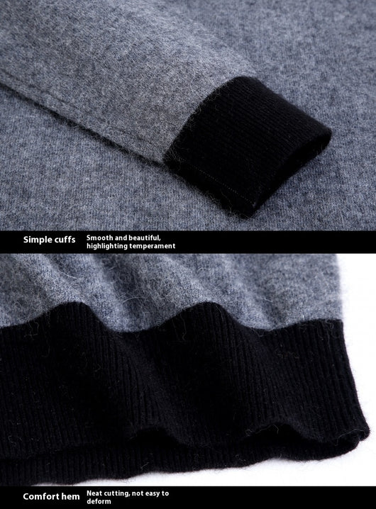 Suéter Cuello Alto Reversible de Terciopelo Manga Larga para Hombre - Image 31