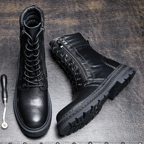 Botas Martin Retro Británicas para Hombre - Estilo Clásico de Caña Alta