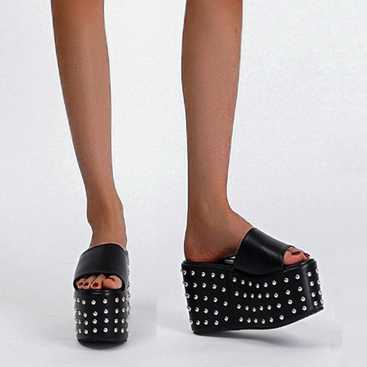 Pantuflas Plataforma Esponja Suave con Diseño Moderno - Image 12