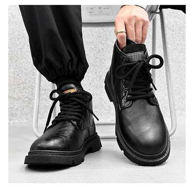 Botas Altas Estilo Británico Retro para Hombre - Casual y Versátil - Image 22