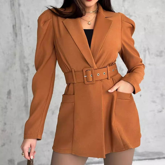 Jumpsuit Elegante con Mangas Princesa y Cinturón para Mujer - Image 4