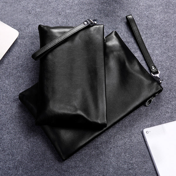 Bolsa de Cuero Genuino para Hombre - Clutch Casual Elegante