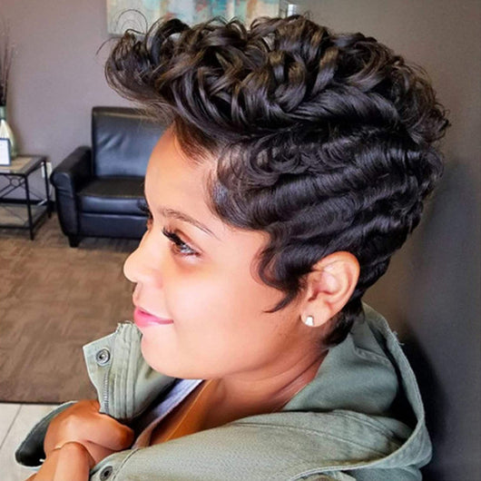 Peluca de Cabello Rizado Corto Estilo Europeo y Americano - Image 4