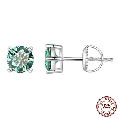 Aretes de Plata 925 con Moissanita Cuadrada Estilo Princesa - Image 5