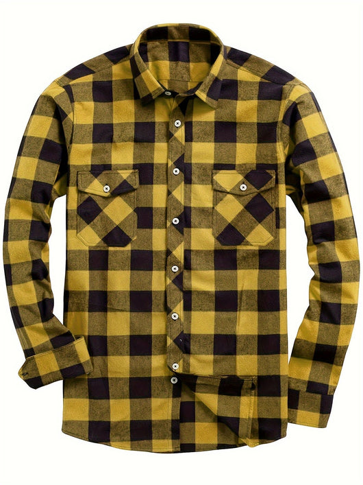 Camisa de Franela a Cuadros para Hombre - Uso Todo el Año - Image 12