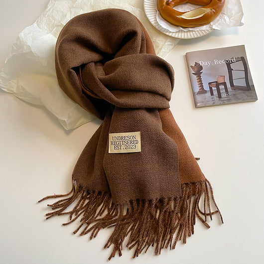 Bufanda Doble Faz de Cachemira Artificial para Parejas - Invierno Cálido - Image 33