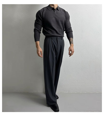 Suéter Ejecutivo Slim Fit Estilo Británico para Hombre - Image 23