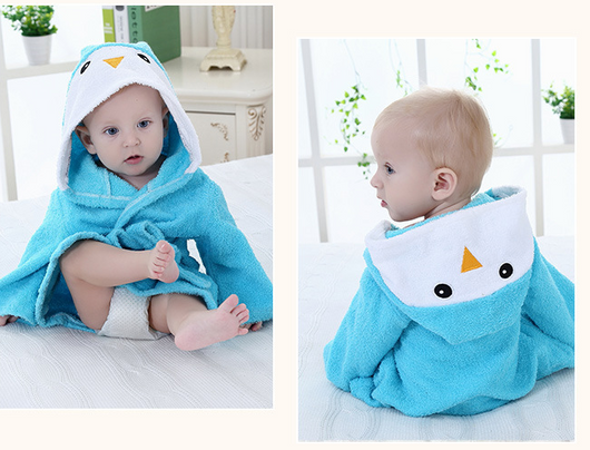 Bata de Baño Infantil con Capucha - Toalla Modelo Animales Lindos en Algodón - Image 30