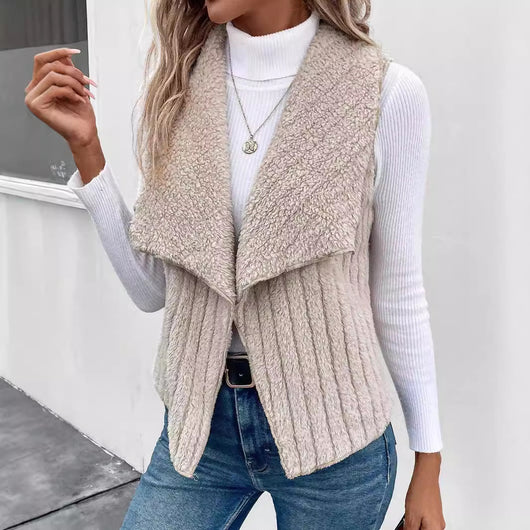 Chaleco de Plush Elegante para Mujer - Versátil y Coordinable - Image 3