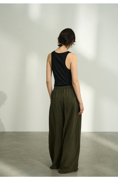 Pantalones Casuales Tencel Efecto Piedra con Cintura Elástica - Image 13