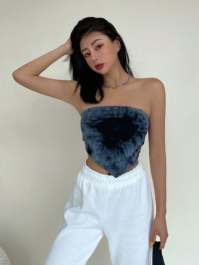 Top Tubo Tie-Dye Triangular para Mujer - Blusa Ligera de Verano - Image 12