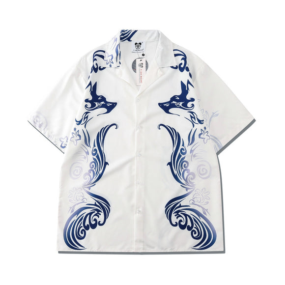 Conjunto Corto Estampado Totem Blanco para Hombre - Diseño Moderno y Versátil