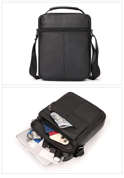 Mochila de Cuero Genuino para Hombre - Diseño Crossover Moderno - Image 16