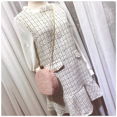 Bolso Bandolera de Ante con Cadena Dorada para Mujer - Otoño Invierno - Image 11