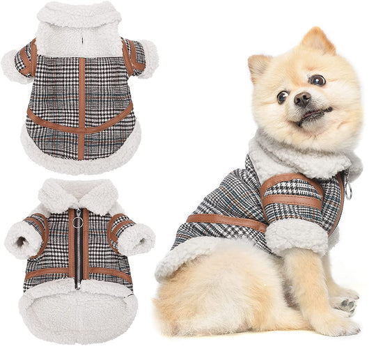 Abrigo Cuadrille para Mascotas - Invierno Cálido con Forro de Lana - Image 7