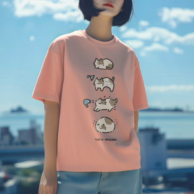 Playera Hombre Gato Baño Dibujo Animado Manga Corta Casual - Image 13