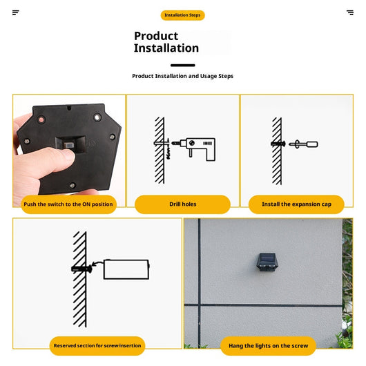 Lámpara Solar LED para Pared Exterior - Iluminación Inteligente para Jardín - Image 4
